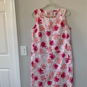 KIM ROGERS FLORAL SLEEVELESS DRESS